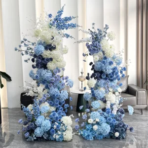 Birthday Supplies Marriage Proposal Artificial Flowers Decor Wedding Horn Arch Colorful Flowers Events Backdrop Party Arch