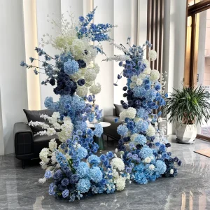 Birthday Supplies Marriage Proposal Artificial Flowers Decor Wedding Horn Arch Colorful Flowers Events Backdrop Party Arch