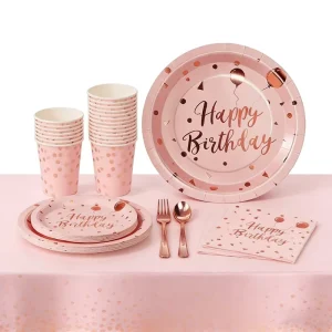 Birthday Theme Party Supplies Disposable Paper Tableware Set Birthday Party Decorations Paper Plates Cups Napkins