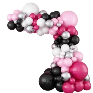 Black Pink Latex Balloon Garlands for Birthday Independence Day Baby Shower Holiday Decor Eco Friendly Easy Assembly Photo Props