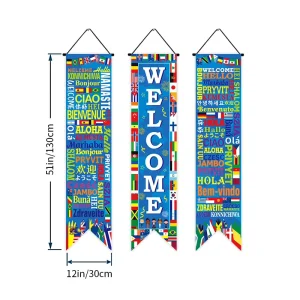 Blank Red Couplet Flag for Hand Written Messages DIY Door Banner