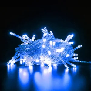 Blue LED String Light 10m Length Connectable Copper IP44 Outdoor Christmas Decoration Lighting CRI95 50000 Hours