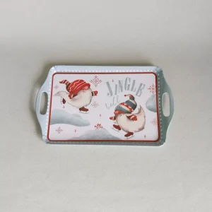 Blue Melamine Tray Tableware Square Food Serving Plate Durable Solid Pattern Modern Minimalism Commercial Guest Room Use