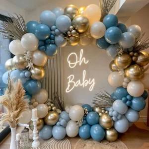 Blue Sand White Eco-friendly Latex Helium-Filled Balloon Garland Arch Kit Party Supplies Baby Shower Wedding Christmas Easter