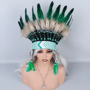 Bohemian Festival Halloween Synthetic Feather Headdress Headband Women’s Adult Costume Cosplay Parties Photography