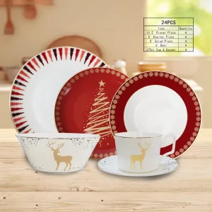 Bone China Dinner Plate Sets 24 16 20 Piece Dining Ceramic Dinnerware Sets Banquet Tableware Sets With Packing Charger Plates