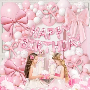 Bowknot Latex Round Birthday Party Balloon Chain Set for Cross border Decoration Arrangement