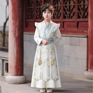 Boys Hanfu New Spring Autumn Ancient Style Handsome Chinese Kids Clothing Costume Traditional Oriental Tang Suit Polyester