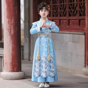 Boys Hanfu New Style Spring Autumn Handsome Chinese Ancient Tang Suit Traditional Kids Costume Modern Vintage Cosplay