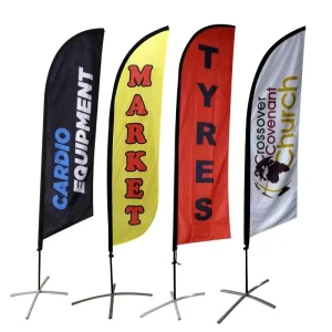 Brand Logo Print Supplier Beach Flag Logo Custom Print Beach Flag Custom Bali Bow Sail Advertising Flying Banners