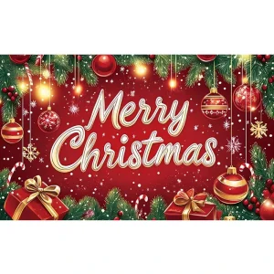 Brand New Christmas Theme Party Wall Decorations Merry Christmas Backdrop Festive Curtain Banner Atmosphere Props Supplies