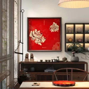 Brass Solid Wood Movable Metal Handicraft Hanging Painting Study Office Sofa Background Wall Decoration Handmade