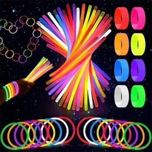 Bright Glow Sticks Bulk Halloween Glow in the Dark Party Supplies Pack for Party Favors Glow Decorations Neon Party