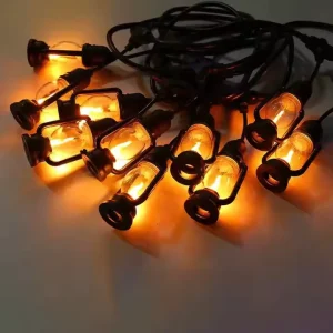 Bulb Hanging Outdoor IP65 Waterproof Vintage Oil Lamp Style Party Lamp String Light Christmas Decoration Lights