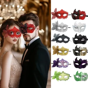 Bulk Supply Vintage Elegant Masquerade Masks with Lace Eye Design Party Face Mask