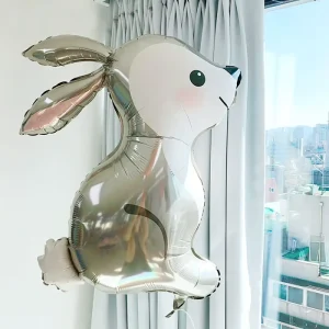 Bunny Heads Easter Foil Balloons Cartoon Rabbit Jungle Forest Animals Helium Kids Toys Baby Shower Wedding Birthday Party Decor