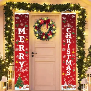 CE Certificated Customized Printing Christmas Hanging Banner Backdrop Polyester Portable Foldable