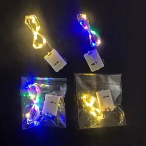 CR2032 Button Battery Operated Mini Plastic Wire LED Fairy String Lights 4M 40 LEDs Christmas Outdoor IP65 Rechargeable