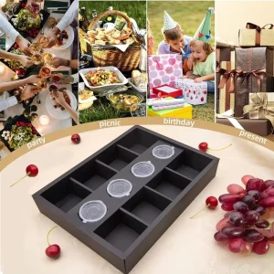 Cake Cookie Wave Dessert Customize Dessert Paper Box Paper Platter Dip Catering Party Box