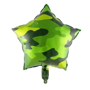 Camouflage Fighter Jet Foil Balloons Star Shaped Toy Balloons for Birthday Party Decorations