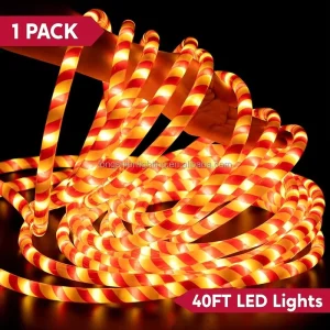 Candy Cane LED Rope Holiday Outdoor Decoration Christmas Rope Light LED Wedding Garden String Light PVC Green Rope Light