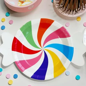 Candy Disposable Biodegradable Food Grade Eco Friendly Paper Plates for Wedding Parties Children’s Day Events