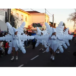 Carnival Dancing Inflatable Snowflake Costume for Christmas Performance
