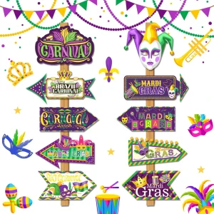 Carnival Decor Props Paper Directional Signs Lawn Carnival Guideposts for Party Event Decoration Supplies