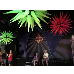 Carnival Fiesta Party Stage Decorations Color Changing Inflatable Light Star Balloon