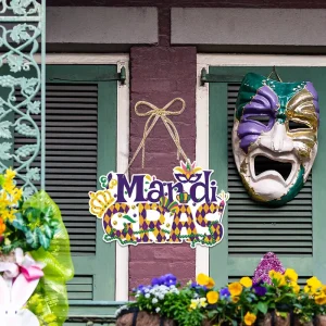 Carnival MARDI GRAS Theme Clown Paper Door Hanging Party Scene Decoration for Halloween New Year Mother’s Day Hot
