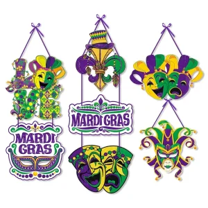 Carnival Party Decoration Door Hanger Masquerade Ball Theme Front Door Hanging Ornament