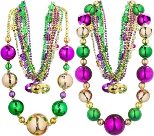 Carnival Party Decorations Large Beads Carnival Necklace Mardi Gras for Women Men Children Carnival Supplies