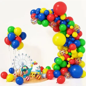 Carnival Party Theme Foil Balloon Set Clown Carnival Birthday Colorful Rainbow Birthday Party Decoration Toy