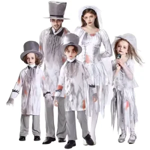 Carnival Performance Wear Christmas Cosplay Costume Gray Costume for Kids Halloween School Event Party Dress up