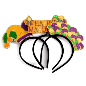 Carnivals Sequin Headband Glittering Feather Hair Accessory with Mardi Gras Festival Stage Performance Costume Party Decorations