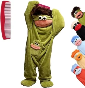 Cartoon Big Mouth Monster Onesie Pajamas Silly Plush Pajamas Cozy Home Loungewear Cosplay for Sleepwear Party Wear Costume