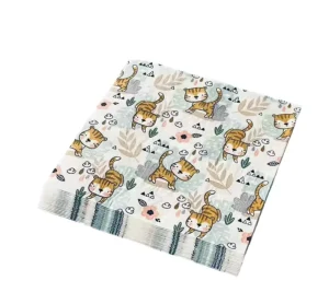 Cartoon Chunky Napkins for Holiday Party Tabletop Decorations Colorful and Fun Tableware for Festive Occasions