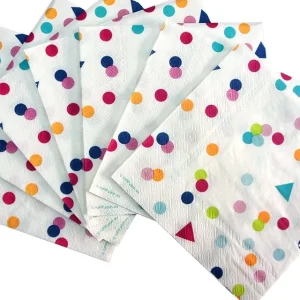 Cartoon Chunky Napkins for Holiday Party Tabletop Decorations Colorful and Fun Tableware for Festive Occasions