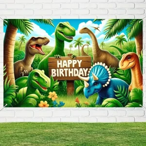 Cartoon Dinosaur DIY Wall Decorations Birthday Party Theme Set with Photo Props for Valentine’s Day Wedding & Festival Supplies