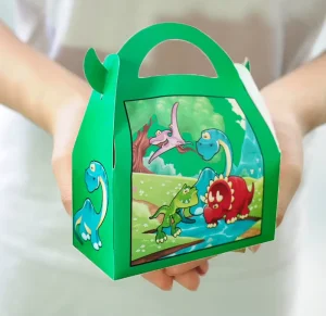 Cartoon Dinosaur Paper Handle Candy Sweet Treat Chocolate Gift Packaging Box for Adult Graduation Thanksgiving Party Decoration