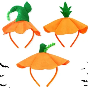 Cartoon Halloween Kids European and American Style Pumpkin Shape Cloth Headband Dress Accessory