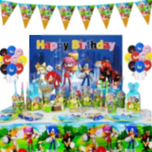 Cartoon Party Supplies Boys Birthday Party Disposable Tableware Set Paper Plate Cup Napkins Baby Shower Decorations