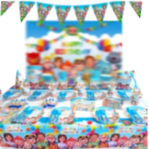 Cartoon Water Melon Birthday Party Decorations Disposable Tableware Cup Plate Tablecloth Balloon for Kids Baby Shower