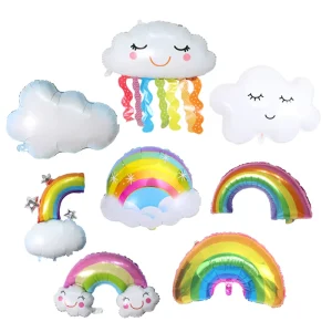 Cartoon Weather Aluminum Foil Balloon Rainbow Cloud Globos for Birthday Decoration Party Supplies Kid Toy