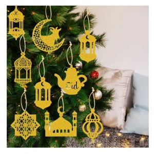 Castle Star Pendant for Middle East Festivals Ramadan and Easter Party Decorations Includes Moon Festival Supplies Tags