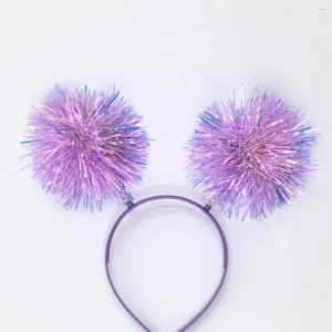 Cat Ears Headband Raindrop Sequins Kitten Rave Hair Accessories Adult Multicolor Easter Back School Ramadan