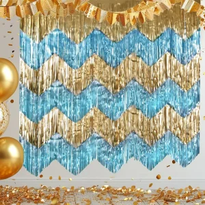 Celebration Bright Rain PET Pull Flag Curtain Garland Banner DIY Wave Tassel Bunting Birthday Parties Wedding Backdrop