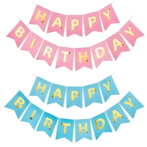 Celebration Items Happy Birthday Hanging Banner for Photo Booth Backdrop
