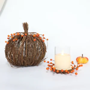 Center of the Table Is Adorned with a Ring of Candles on a Candlestick Halloween Autumn Decorations Thanksgiving Christmas