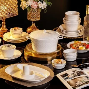 Ceramic Bowls Plates Dishes Home Use Freely Combinable Nordic Style Underglaze Colored Microwave Safe Tableware Gift Set Various